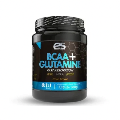 BCAA 8.1.1 + GLUTAMINE QUALITY ESSENTIAL LABELLISE KYOWA 500GR
